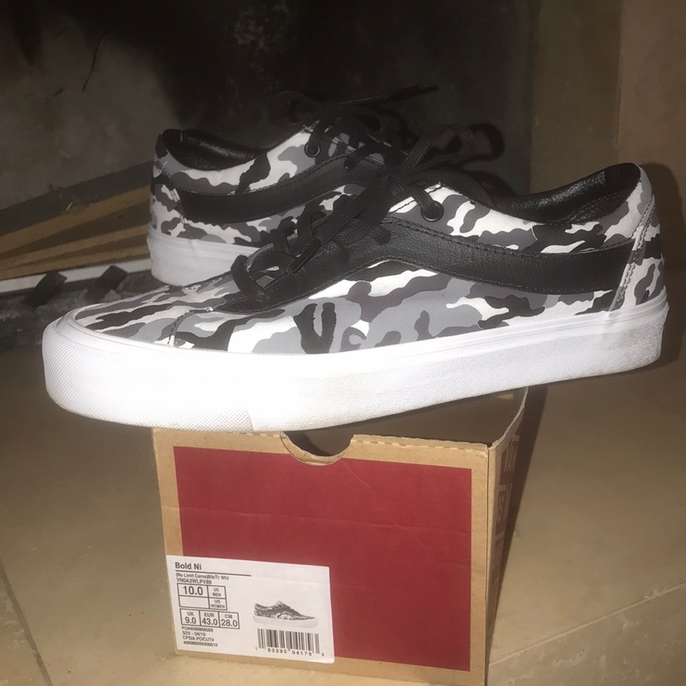 Snow camo vans shoes
